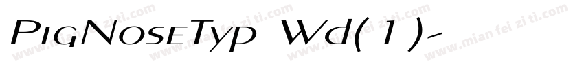 PigNoseTyp Wd(1)字体转换